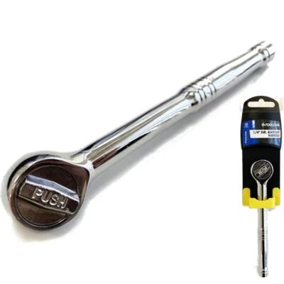 Toolzone Socket Reversible Ratchet Handle Quick Release 1/4" Tool - Image 1 of 3