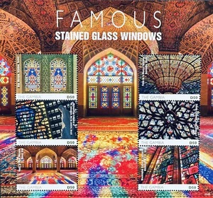 GAMBIA FAMOUS STAINED GLASS WINDOWS STAMPS SHEET 2020 MNH WASHINGTON CATHEDRAL - Picture 1 of 1