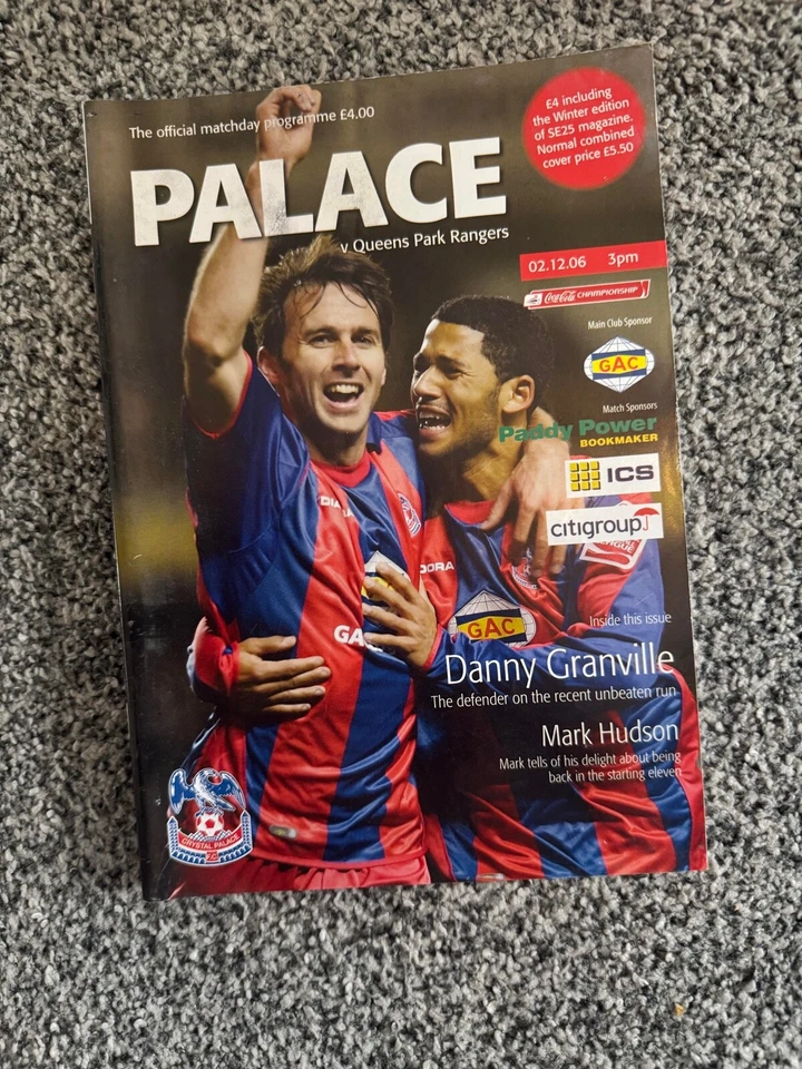 Crystal Palace  Home Programmes 2006-07  Choose From List - Image 1 of 1