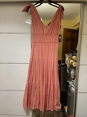 Vince Camuto коралловый цвет без рукавов длиной макси платье/сарафан размер XS подходит S M L - Изображение 1 из 4