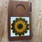 Art Tile Alan Wallwork  Ceramic 6 x 6 Tile Mounted On Cheese  Board With Knife