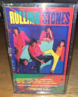Rolling Stones - Dirty Work CASSETTE TAPE US issue SEALED mick jagger beatles - Image 1 of 4