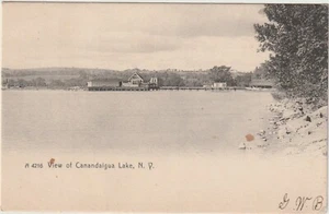 VINTAGE POSTKARTE: ANBLICK AUF DEN CANANDAIGUA-SEE, N.Y. von ROTOGRAPH CO. - Bild 1 von 2