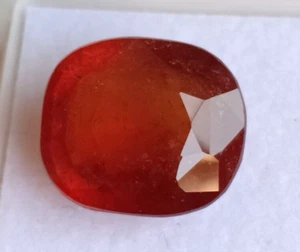 GRANDE Cojín Hessonita Rojizo Granate Corte Suelto Para Joyería Piedras Preciosas 11.85 Cts - Imagen 1 de 6