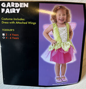 Garden Fairy Dress Up Costume Toddlers 4-6 Years NEW With Defect