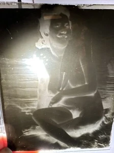 Vintage 1940's Glass Negative - Risque - Amateur Nudes Naughty - Picture 1 of 3