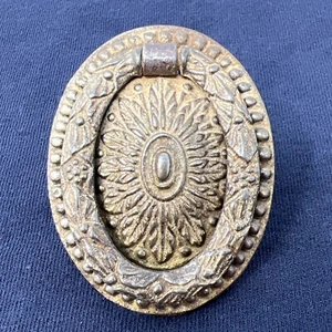 Antiker ovaler Schubladenzug Heppleweiß Federal Style Gusseisen - Bild 1 von 13