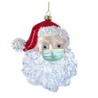 Metal Santa Claus Ornaments Face Cover Decoration Pendant Carrying Gift Bag
