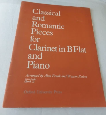 Classical and Romantic Pieces for Clarinet in B Flat - Oxford Sheet Music 1975 - Image 1 of 4