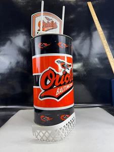 Vtg Baltimore Orioles 1991 trash can 19" Backboard Net & Goalpost P&K Waste - Picture 1 of 21