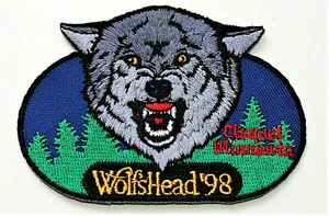 Toppa Vintage Wolf's Head Racing '98 Moto Cloquet Minnesota Nuova NOS Anni 90 - Foto 1 di 3