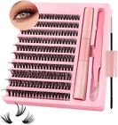 DIY Lash Extension Kit, Individual Lashes with Lash Glue Bond and Seal, 200 Clus