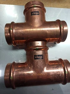 Viega Profi-Press Gas T-Stück 54 Kupfer-Rohr SC-Kontur - Bild 1 von 2