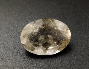 6 Ct Natural Rutilated Quartz Gemstone 14.7X11X6.4mm Oval Faceted Cut W199 - Picture 1 of 5
