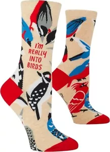 Blue Q Calzini Donna Funny Crew I'm Really Into Birds Calzino Scarpa Donna Taglia 5-10) - Foto 1 di 2