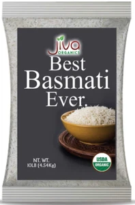 Organic Basmati Rice 10 LB Bag - Pure, Long, Premium Quality from India - by Jiv - Picture 1 of 12
