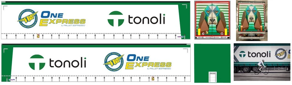 Nuova Grafica Tonoli Trasporti Cuneo adesiva trasp. x semirimorchi Herpa 1/87. - Immagine 1 di 1