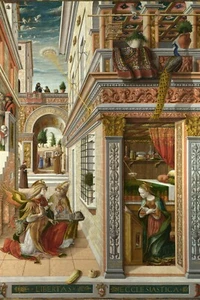 The Annunciation, with Saint Emidius as Christian Giclee Art Print + Ships Free - Picture 1 of 4