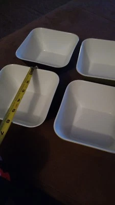4 platos cuadrados de vajilla de melamina para el hogar todos los días  Foto 1 de 3