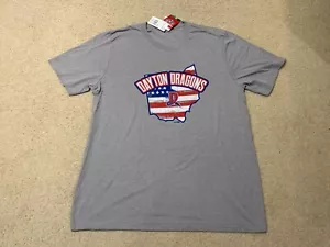 (NEW WITH TAGS) Dayton Dragons Minor League Baseball Patriotic T-shirt XL - Picture 1 of 3