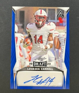 2023 Leaf Draft - Lovasea Carroll #BA-LC1 South Carolina - ROOKIE Blue AUTO