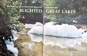 PRINT ARTICLE Blighted Great Lakes Erie Pollution Cuyahoga Ohio 1968 - Picture 1 of 7