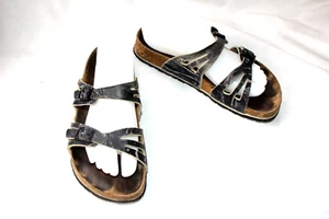 Birki's by Birkenstock granada slip on sandles 31 8.5/9 women's black leather - Picture 1 of 13