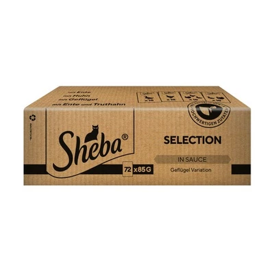 Sheba Selection in Sauce Katzenfutter Geflügelauswahl, 72 Beutel (72 x 85 g) - Bild 1 von 4