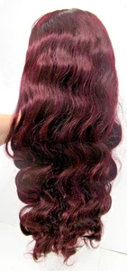 Miz Barn Lace Front Wig with Baby Hair Burgundy 24" - Picture 1 of 6