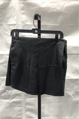 Pantalón corto forrado con bolsillos con cremallera de cuero sintético negro Jason Wu para mujer talla - M Foto 1 de 4