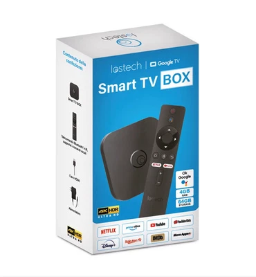 Decoder TV Box  4K WiFi Smart Tv 4GB Ram  64GB Rom LOSTECH Google TV Chromecast - Immagine 1 di 4