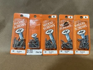 "Lote de 5 - 22 piezas - Tornillos para madera de cabeza plana chapados en zinc Phillips #4x3/4"" 21092" - Imagen 1 de 3