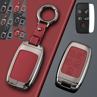Zinc Alloy Leather Car Key Case Cover For Land Rover Range Rover Sport LR4 LR2 - Image 1 of 4