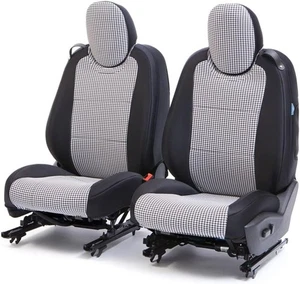 Cubierta de asiento personalizada modelos Toyota seleccionados 1 fila pata de gallo Neosupreme laterales negros - Imagen 1 de 5