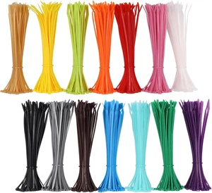 700 Stück 4 Zoll verschiedene farbige Zip Binder Nylon Kabelbinder für Haus Garten Garage - Bild 1 von 12