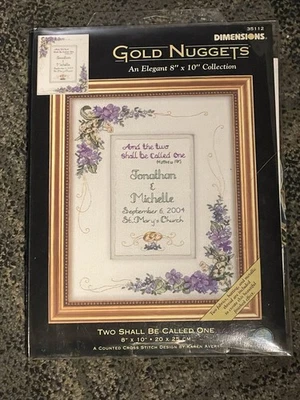 KIT punto de cruz pepitas doradas dimensiones dos se llamarán uno #35112 boda Foto 1 de 3