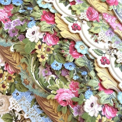Anna Griffin 68 Pc. 12" 3D Floral Border Stickers to Layer!  2020 (#100) - Image 1 of 4