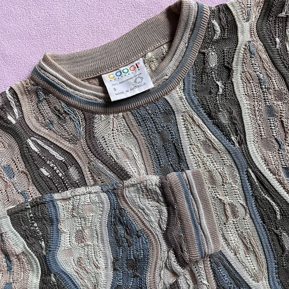 AUTÉNTICO COOGI DE COLECCIÓN Suéter Para Hombre Talla Pequeña 100% Algodón Foto 1 de 4