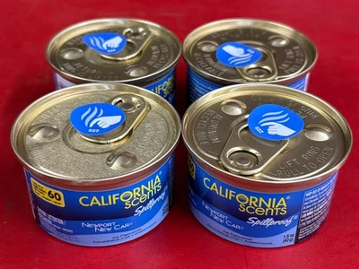 LOTE DE (4) AMBIENTADORES CALIFORNIA SCENTS A PRUEBA DE DERRAMES NEWPORT COCHE NUEVO AROMA COCHE Foto 1 de 2