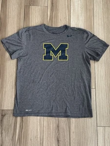 Michigan Wolverines Nike Dri-Fit T-Shirt grau kurzarm NCAA Herren Größe Large " - Bild 1 von 7