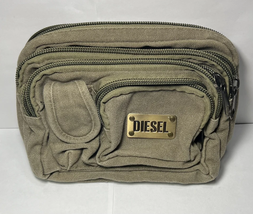 Riñonera vintage Diesel Genes Bollo Cinturón Bolso Cintura Verde Ejército Grunge Punk Foto 1 de 3