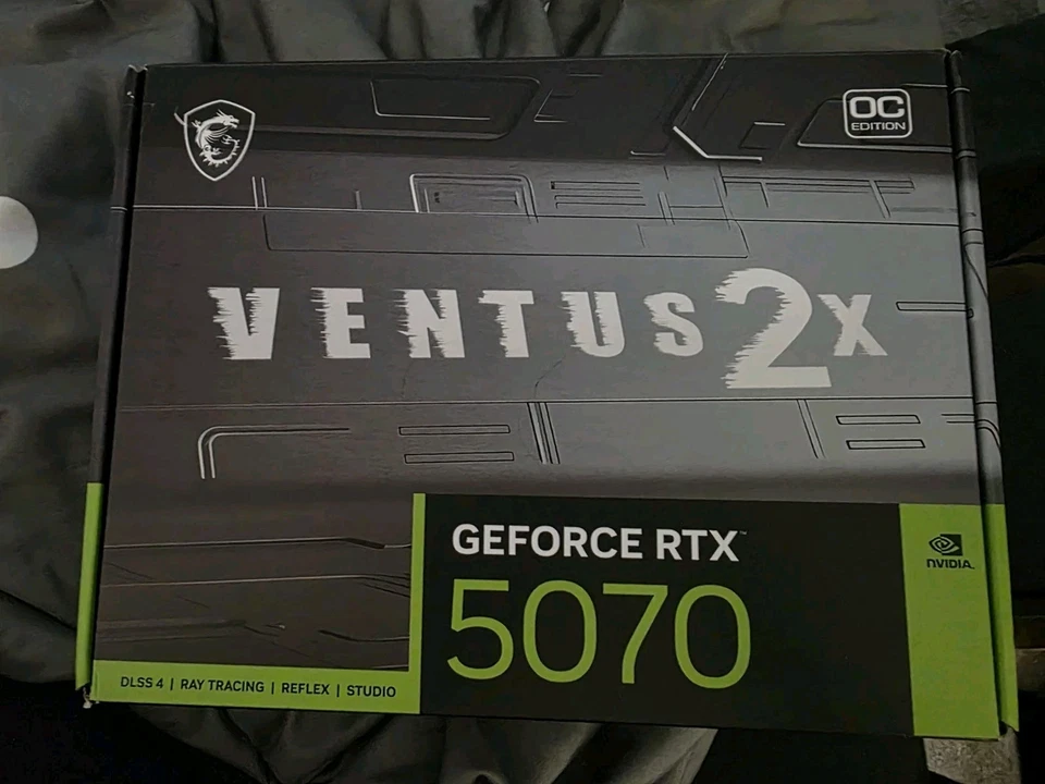 MSI RTX 5070 12G Ventus 2X OC Graphics Card 12GB GDDR7 - Grey - Mint - Image 1 of 4