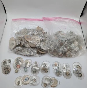 Konvolut 100 Glas Taschenuhr Kristalle - verschiedene Größen/Profile - Vintage - Bild 1 von 3