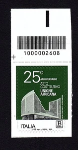 Italia 2025 : Unione Africana - singolo con codice a barre - Picture 1 of 1