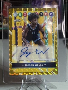 2024-25 Topps Cromo Oro Rifrattore Geometrico /50 🔥 Jaylen Wells Rookie Auto RC - Foto 1 di 2