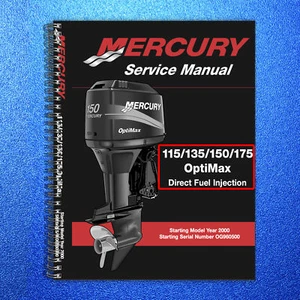 MERCURY 115 135 150 175 OPTIMAX DFI SERVICE MANUAL - WIRE BOUND - TOUGH COVERS - Picture 1 of 12
