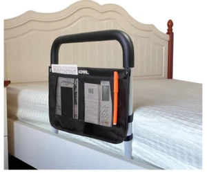 Bed Rails for Elderly Adults Safety with Adjustable Heights Storage White - Picture 1 of 5