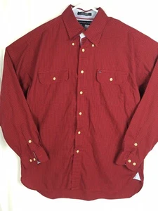 Tommy Hilfiger Herren Hemd Large Button Down. Rot/blau Karos - Bild 1 von 6