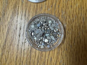 Craft Silver Sparkle Confetti Heart Square Beads Circles Teardrops For Scrapbook - Picture 1 of 6