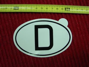 Aufkleber Patch Sticker "D" Zeichen Autoschild Deutschland Sammler NEU Lagerware - Bild 1 von 1